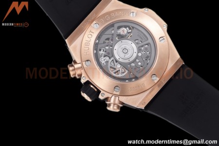 Hublot - Big Bang Unico 44mm Diamond RG/RU Blk/Ske BBF A1280