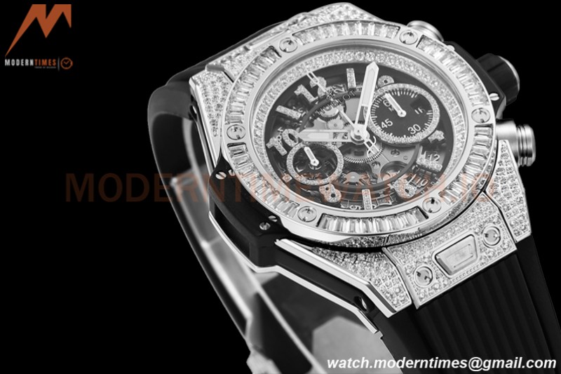 Hublot - Big Bang Unico 44mm Diamond SS/RU Dia-Blk/Ske BBF A1280