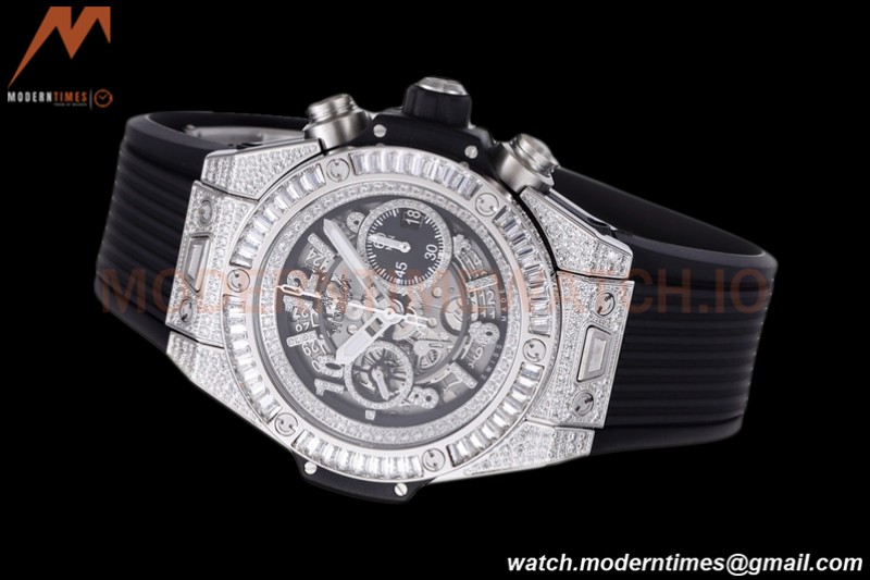 Hublot - Big Bang Unico 44mm Diamond SS/RU Dia-Blk/Ske BBF A1280