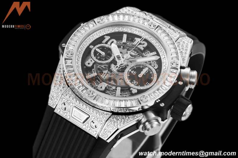 Hublot - Big Bang Unico 44mm Diamond SS/RU Dia-Blk/Ske BBF A1280