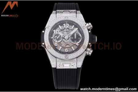 Hublot - Big Bang Unico 44mm Diamond SS/RU Blk/Ske BBF A1280