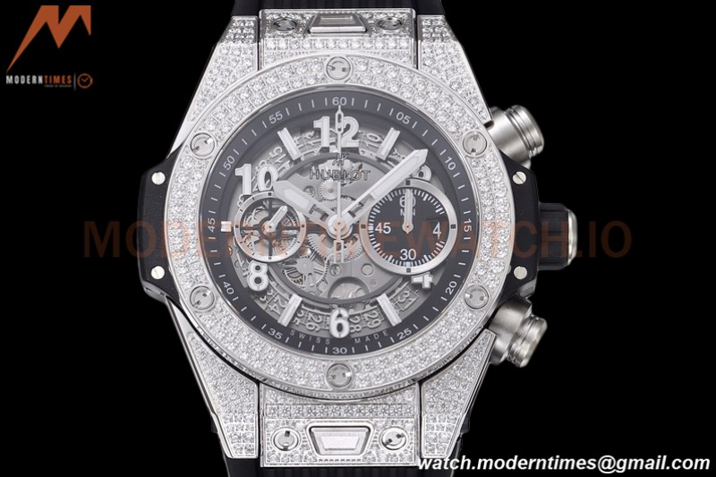 Hublot - Big Bang Unico 44mm Diamond SS/RU Blk/Ske BBF A1280