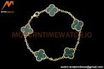 Van Cleef & Arpels 5 Motif Vintage Alhambra Malachite Gold Bracelet – 아이코닉한 레플리카