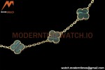 Van Cleef & Arpels 5 Motif Vintage Alhambra Malachite Gold Bracelet – 아이코닉한 레플리카