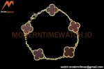 Van Cleef & Arpels 5 Motif Vintage Alhambra Malachite Gold Bracelet – 아이코닉한 레플리카