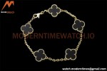Van Cleef & Arpels 5 Motif Vintage Alhambra Malachite Gold Bracelet – 아이코닉한 레플리카