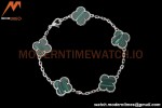 Van Cleef & Arpels 5 Motif Vintage Alhambra Malachite Silver Bracelet – 아이코닉한 레플리카