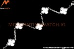 Van Cleef & Arpels 5 Motif Vintage Alhambra Malachite Silver Bracelet – 아이코닉한 레플리카