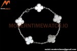 Van Cleef & Arpels 5 Motif Vintage Alhambra Malachite Silver Bracelet – 아이코닉한 레플리카