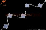 Van Cleef & Arpels 5 Motif Vintage Alhambra Malachite Silver Bracelet – 아이코닉한 레플리카