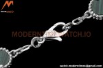 Van Cleef & Arpels 5 Motif Vintage Alhambra Malachite Silver Bracelet – 아이코닉한 레플리카