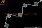 Van Cleef & Arpels 5 Motif Vintage Alhambra Malachite Silver Bracelet – 아이코닉한 레플리카