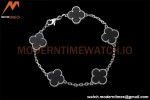 Van Cleef & Arpels 5 Motif Vintage Alhambra Malachite Silver Bracelet – 아이코닉한 레플리카