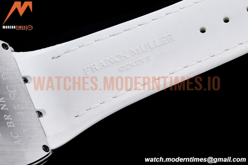 Franck Muller - Vanguard Mens FR2 Dia SS/RU Wht/Num ABF A2824