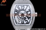 Franck Muller - Vanguard Mens FR2 Dia SS/RU Wht/Num ABF A2824