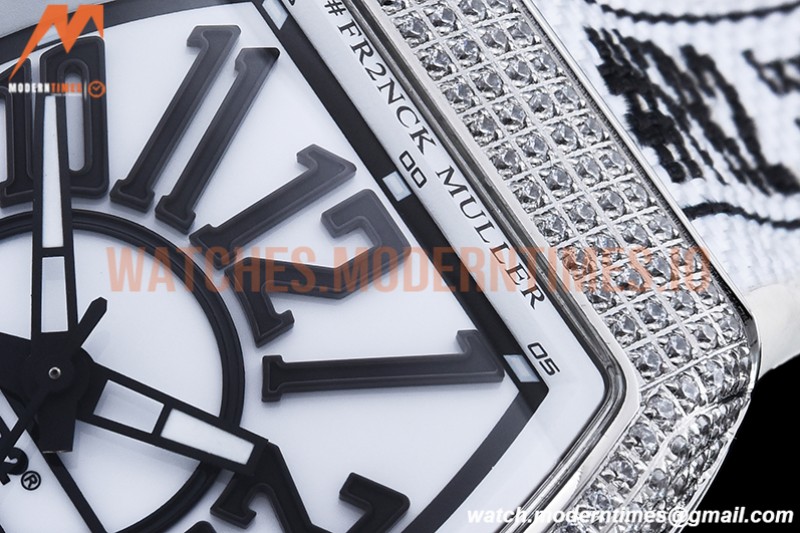 Franck Muller - Vanguard Mens FR2 Dia SS/RU Wht/Num ABF A2824
