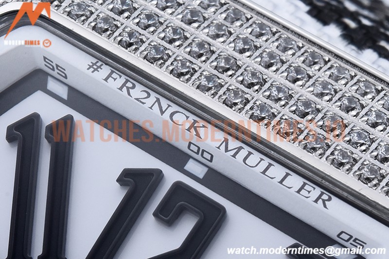 Franck Muller - Vanguard Mens FR2 Dia SS/RU Wht/Num ABF A2824