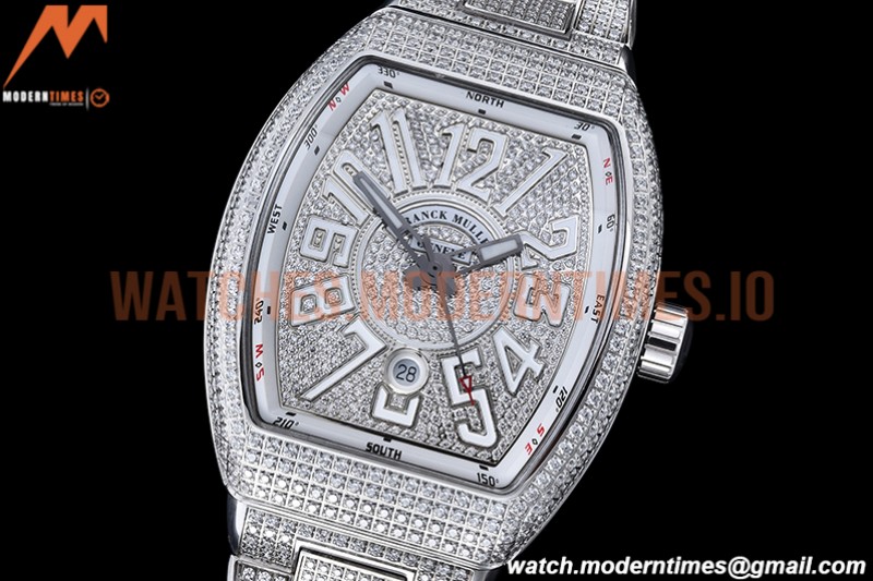 Franck Muller - Vanguard Mens Wht Diam Dia/Dia Dia/Num ABF A2824