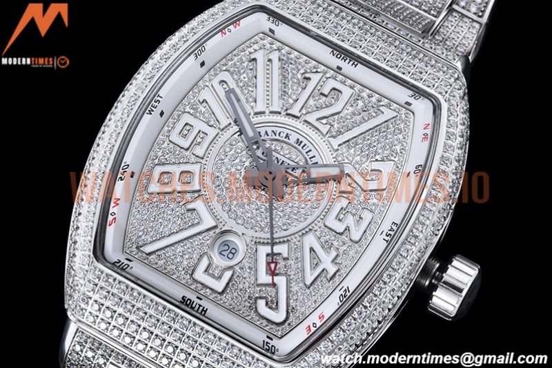 Franck Muller - Vanguard Mens Wht Diam Dia/Dia Dia/Num ABF A2824