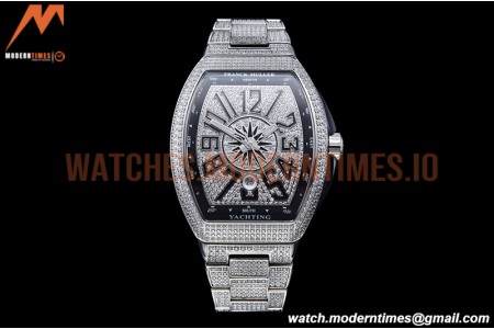 Franck Muller - Vanguard Mens Blk CG Diam Dia/Dia Dia/Num ABF A2824