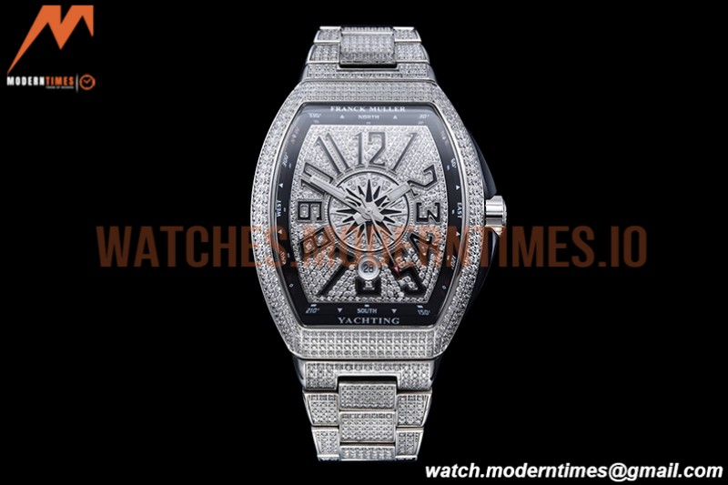 Franck Muller - Vanguard Mens Blk CG Diam Dia/Dia Dia/Num ABF A2824