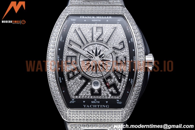 Franck Muller - Vanguard Mens Blk CG Diam Dia/Dia Dia/Num ABF A2824