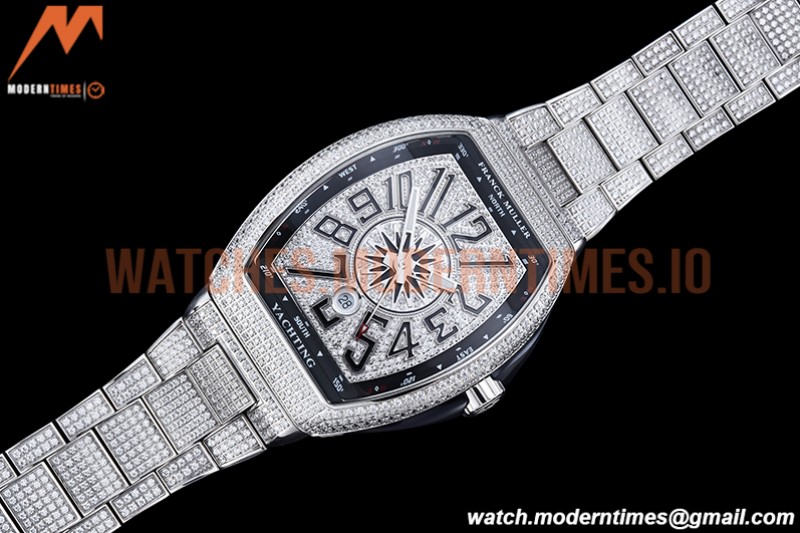 Franck Muller - Vanguard Mens Blk CG Diam Dia/Dia Dia/Num ABF A2824