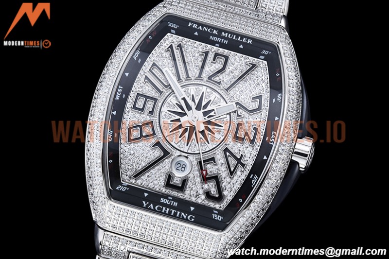Franck Muller - Vanguard Mens Blk CG Diam Dia/Dia Dia/Num ABF A2824