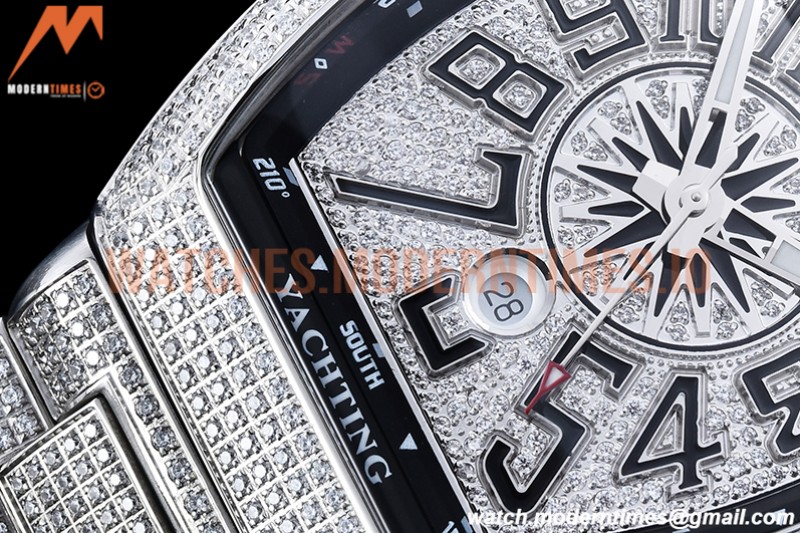 Franck Muller - Vanguard Mens Blk CG Diam Dia/Dia Dia/Num ABF A2824