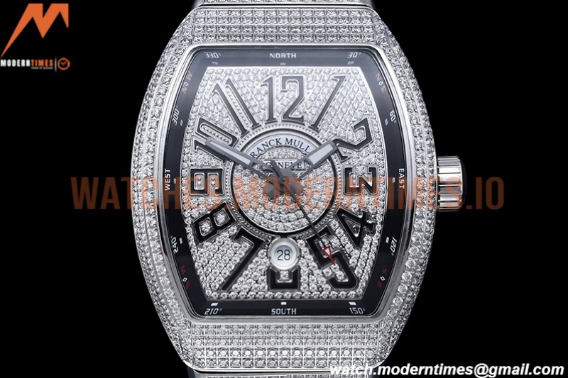 Franck Muller - Vanguard Mens Blk Diam Dia/Dia Dia/Num ABF A2824
