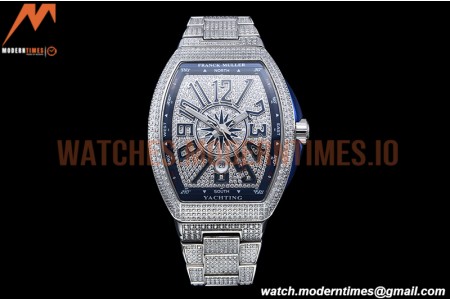 Franck Muller - Vanguard Mens Blue CG Diam Dia/Dia Dia/Num ABF A2824