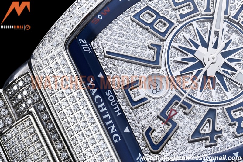 Franck Muller - Vanguard Mens Blue CG Diam Dia/Dia Dia/Num ABF A2824