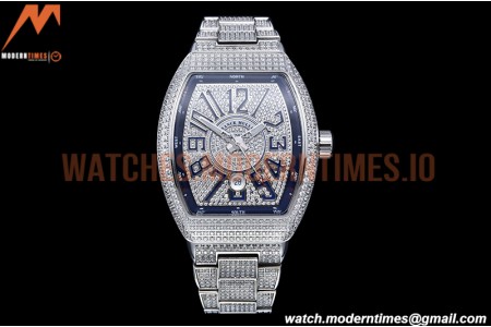 Franck Muller - Vanguard Mens Blue Diam Dia/Dia Dia/Num ABF A2824