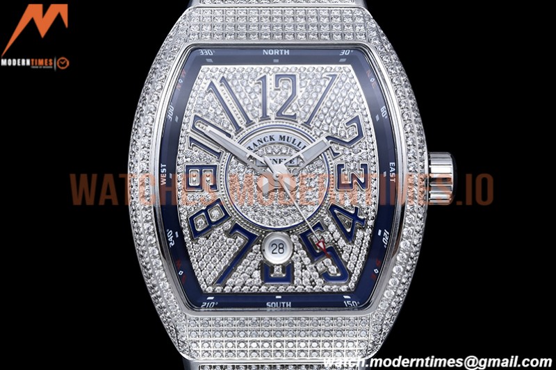 Franck Muller - Vanguard Mens Blue Diam Dia/Dia Dia/Num ABF A2824