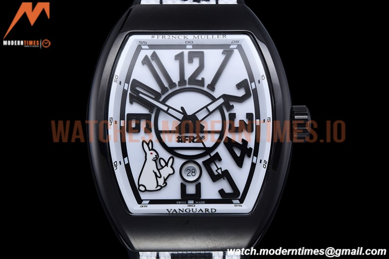 Franck Muller - Vanguard Mens FR2 PVD/RU Wht/Num ABF A2824