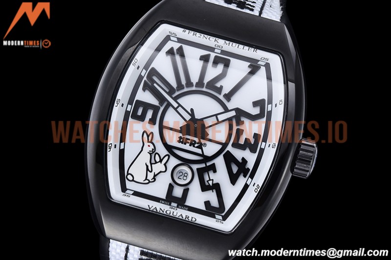 Franck Muller - Vanguard Mens FR2 PVD/RU Wht/Num ABF A2824