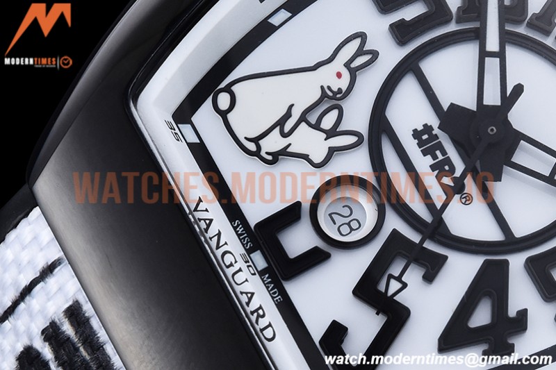 Franck Muller - Vanguard Mens FR2 PVD/RU Wht/Num ABF A2824