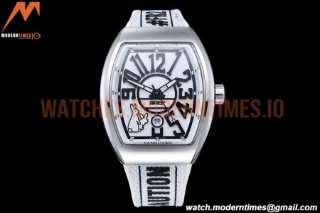 Franck Muller - Vanguard Mens FR2 SS/RU Wht/Num ABF A2824