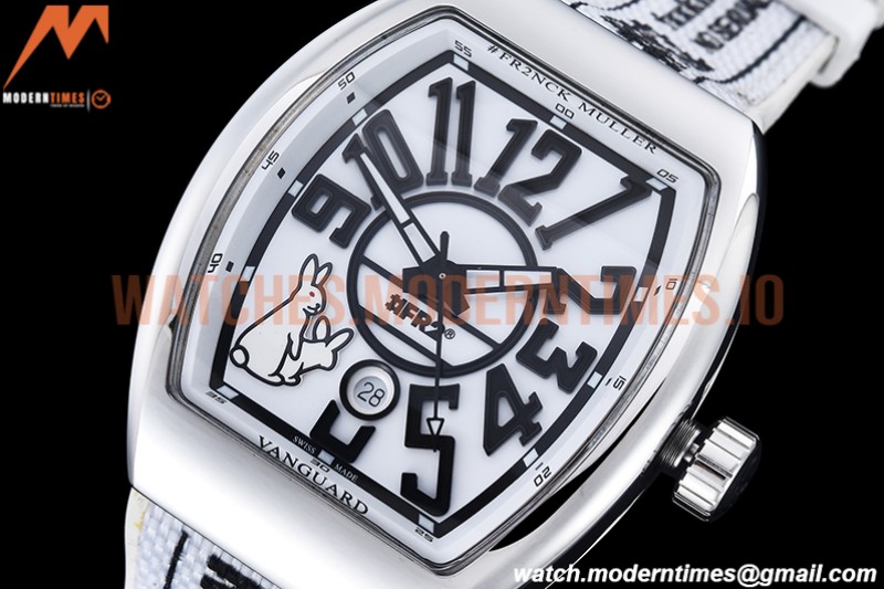 Franck Muller - Vanguard Mens FR2 SS/RU Wht/Num ABF A2824