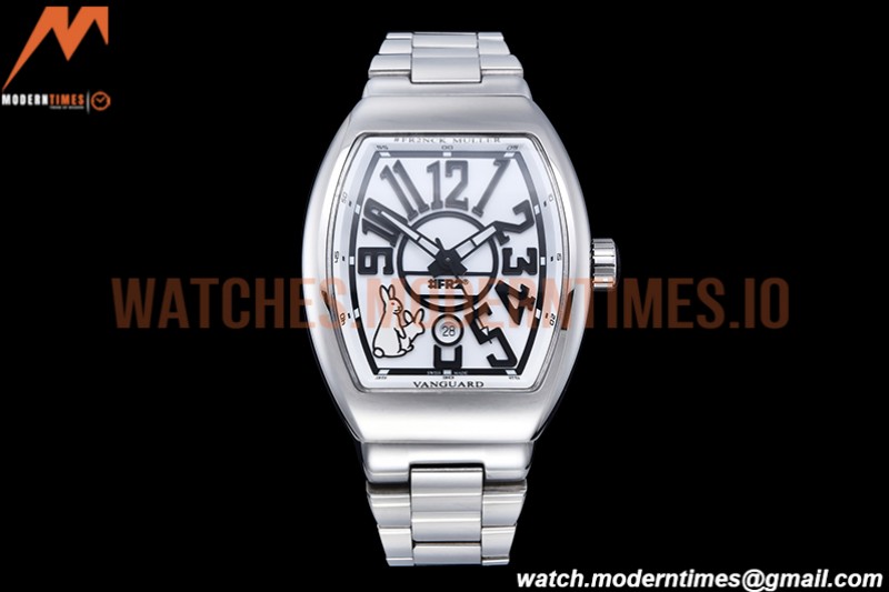 Franck Muller - Vanguard Mens FR2 SS/SS Wht/Num ABF A2824