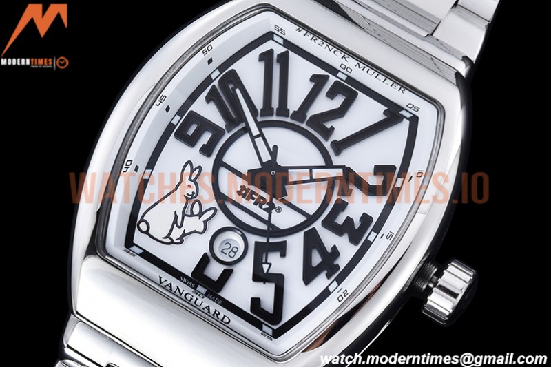 Franck Muller - Vanguard Mens FR2 SS/SS Wht/Num ABF A2824