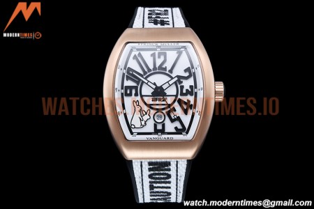 Franck Muller - Vanguard Mens FR2 RG/RU Wht/Num ABF A2824
