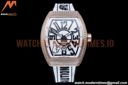 Franck Muller - Vanguard Mens FR2 Dia RG/RU Wht/Num ABF A2824
