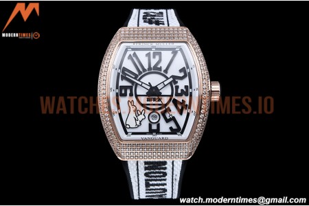 Franck Muller - Vanguard Mens FR2 Dia RG/RU Wht/Num ABF A2824