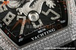 Franck Muller - Vanguard Yachting V45 Silver Dragon King Full Diamond Blk/Dia Black Nylon Strap ABF A2824