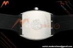 Franck Muller - Vanguard Yachting V45 Silver Dragon King Full Diamond Red/Dia Black Leather Strap ABF A2824