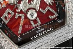 Franck Muller - Vanguard Yachting V45 Silver Dragon King Full Diamond Red/Dia Black Leather Strap ABF A2824
