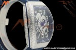 Franck Muller - Vanguard Yachting V45 Silver Dragon King Full Diamond Blu/Dia Blue Nylon Strap ABF A2824 | 프랭크 뮬러 - 뱅가드 요팅 V45 실버 드래곤 킹 풀 다이아몬드 블루/다이아몬드 블루 나일론 스트랩 ABF A2824