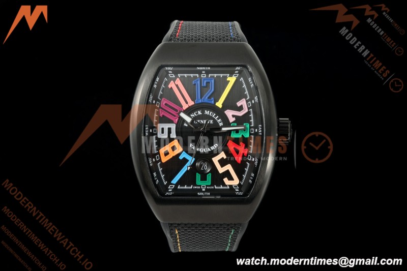 Franck Muller - Vanguard V45 Black PVD/NY Black Nylon Strap ABF A2824 | 프랭크 뮬러 - 뱅가드 V45 블랙 PVD/NY 블랙 나일론 스트랩 ABF A2824