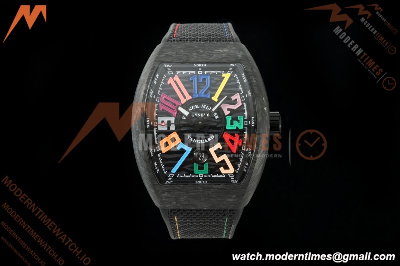Franck Muller - Vanguard V45 Carbon Color Dream CAB/NY Black Nylon Strap ABF A2824